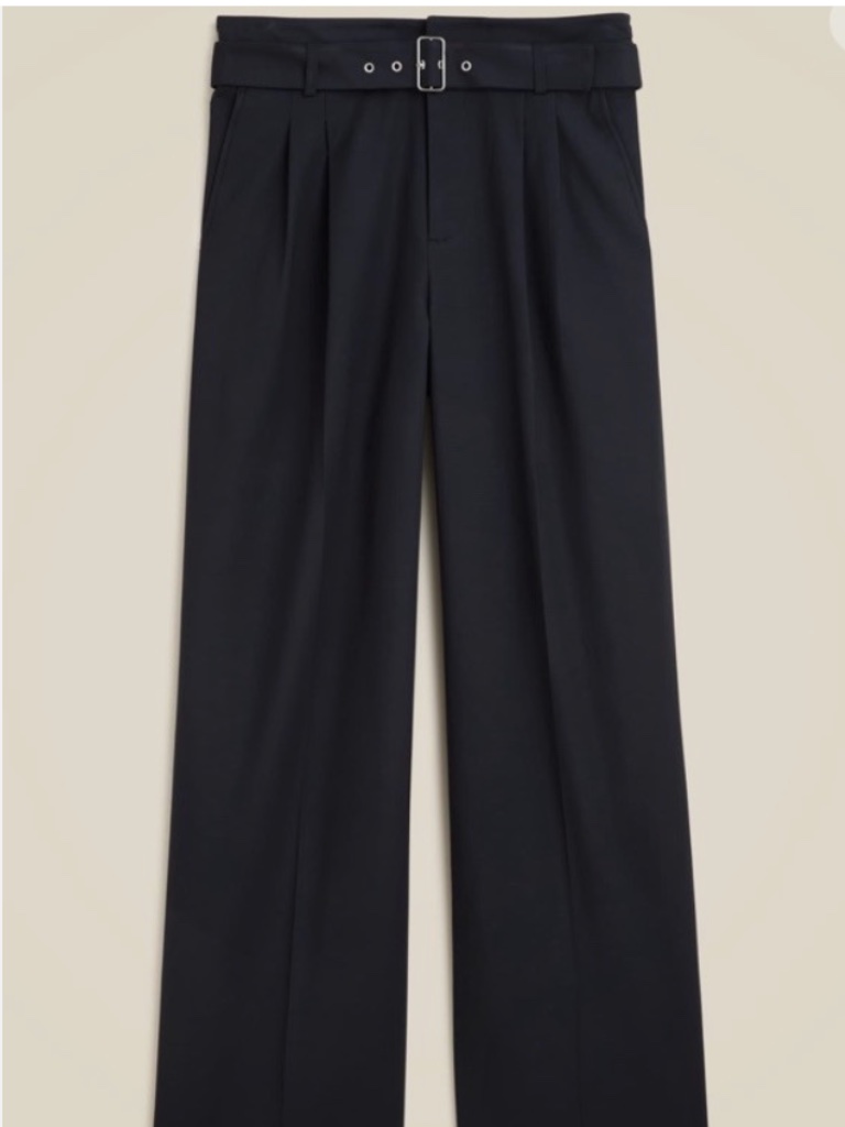 J. Crew Belted Wide-Leg Trouser In City Twill Size 8
